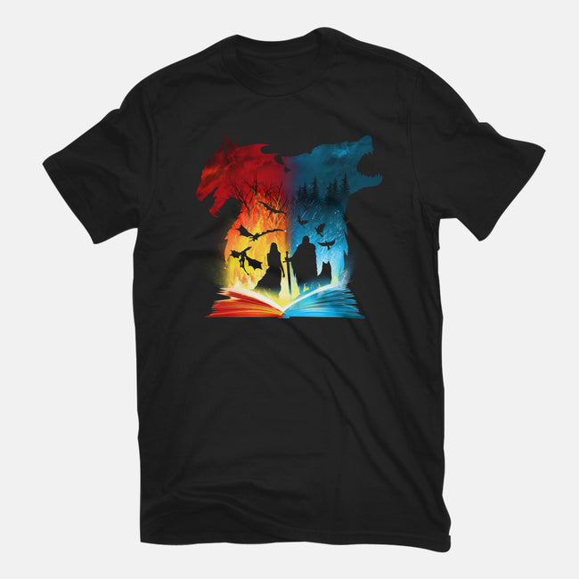 Book of Fire and Ice-mens heavyweight tee-dandingeroz