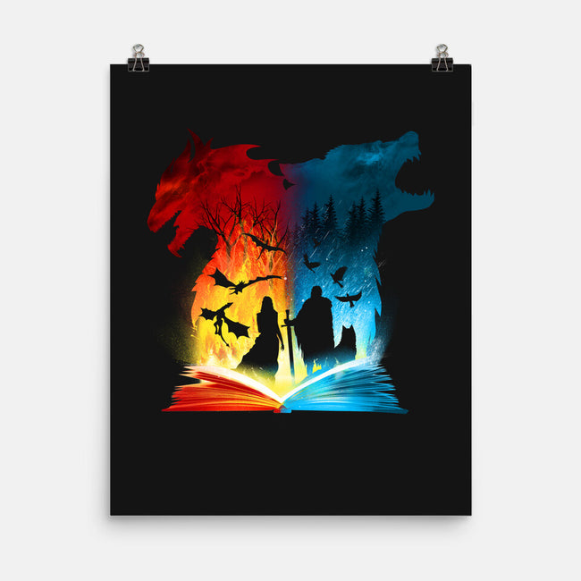 Book of Fire and Ice-none matte poster-dandingeroz