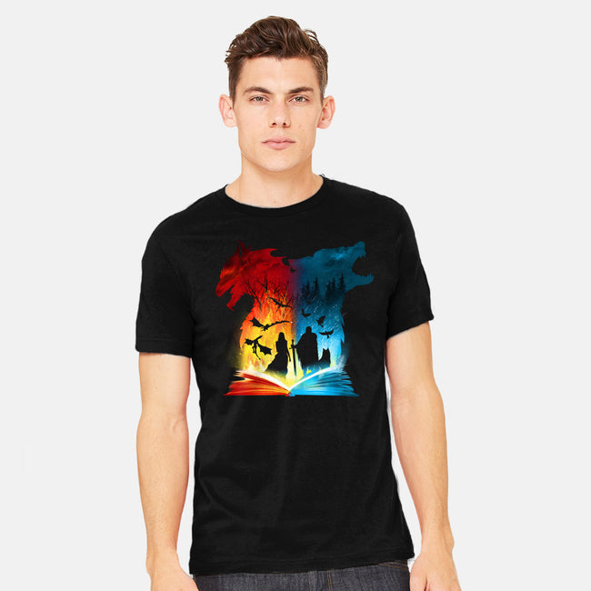 Book of Fire and Ice-mens heavyweight tee-dandingeroz