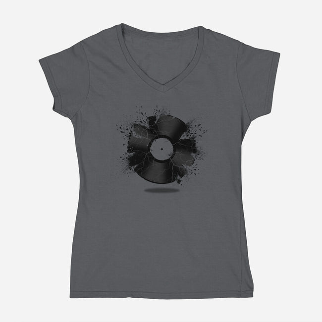Break the Record-womens v-neck tee-jun087