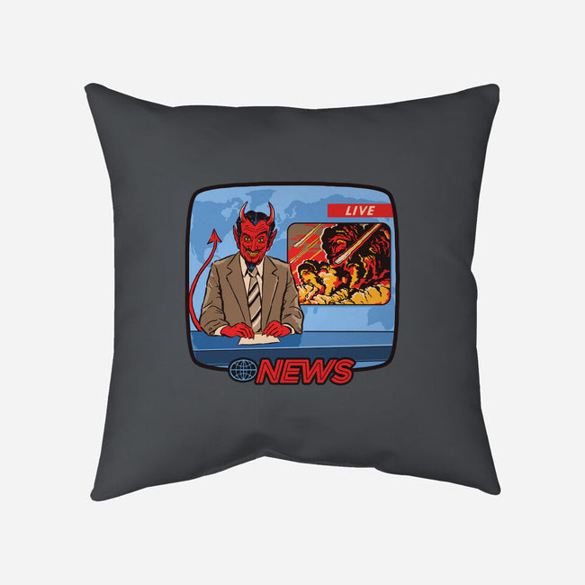 Breaking News-none removable cover throw pillow-Steven Rhodes