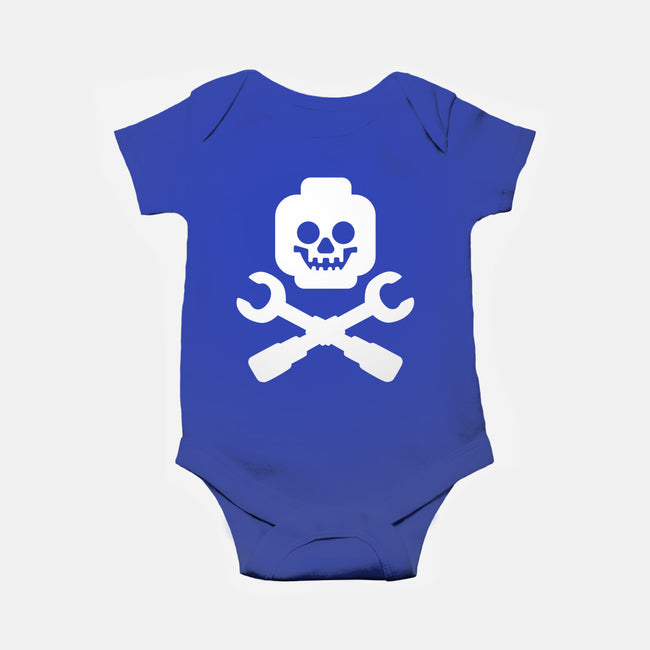 Brick and Crossbones-baby basic onesie-Cris7.7