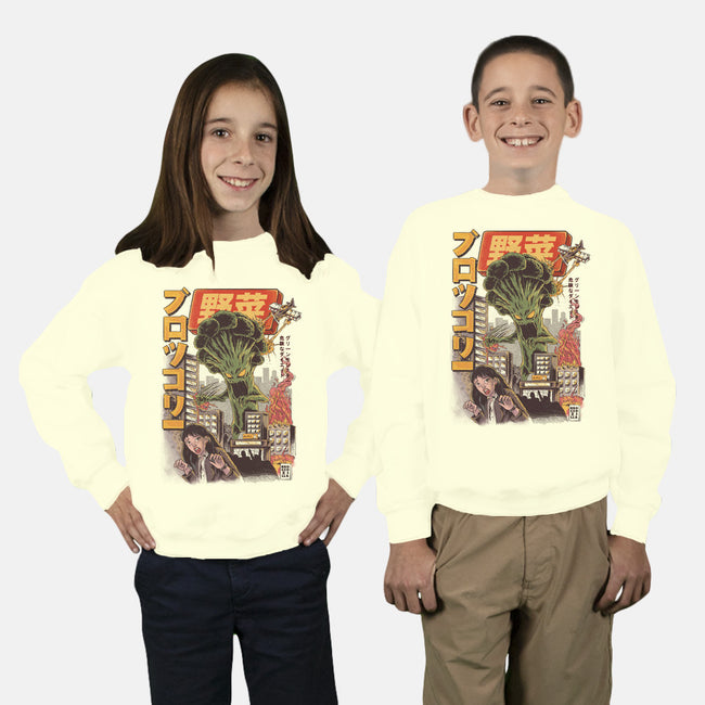 Broccozilla-youth crew neck sweatshirt-ilustrata