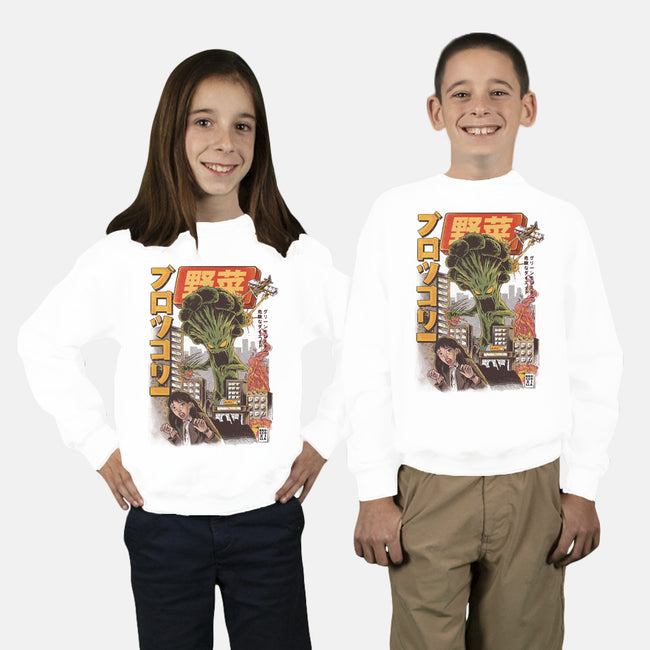 Broccozilla-youth crew neck sweatshirt-ilustrata