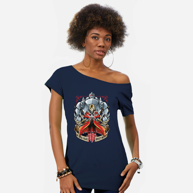 Brotherhood-womens off shoulder tee-TrulyEpic