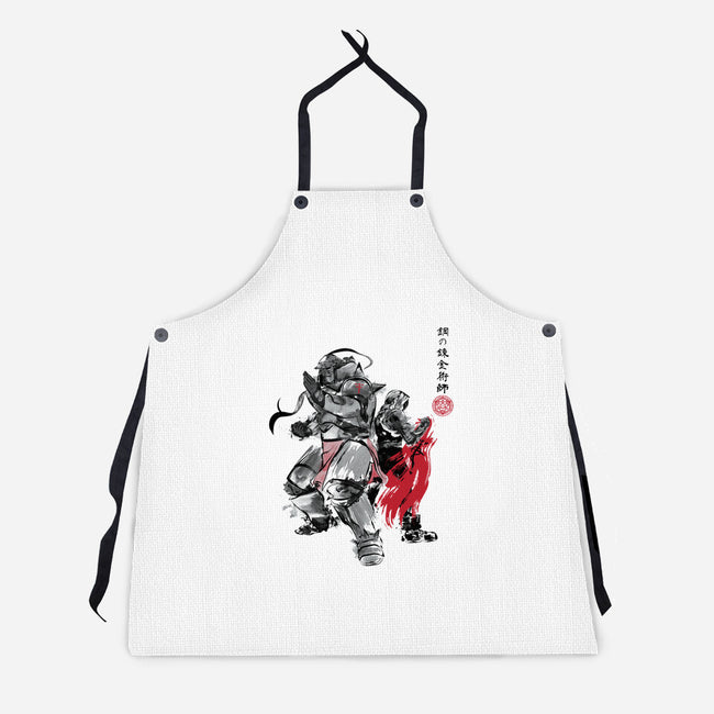 Brotherhood Sumi-e-unisex kitchen apron-DrMonekers