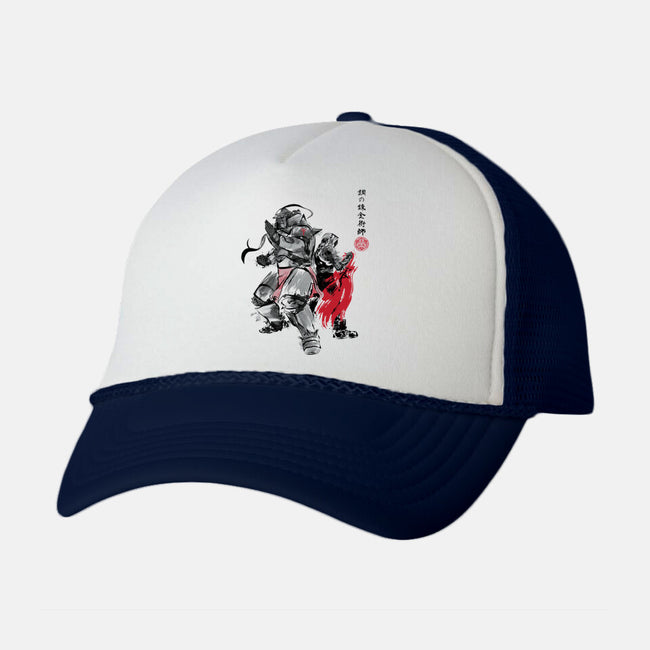 Brotherhood Sumi-e-unisex trucker hat-DrMonekers