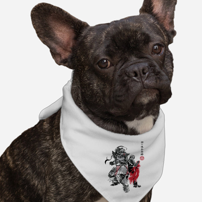 Brotherhood Sumi-e-dog bandana pet collar-DrMonekers