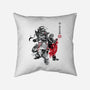 Brotherhood Sumi-e-none non-removable cover w insert throw pillow-DrMonekers