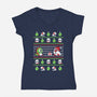 Bubble Bauble-womens v-neck tee-Retro Review
