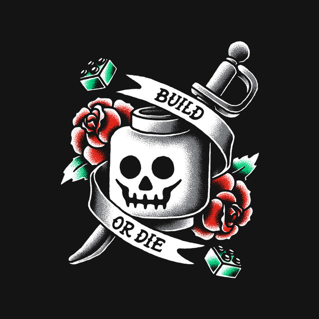 Build or Die-none stretched canvas-BWdesigns