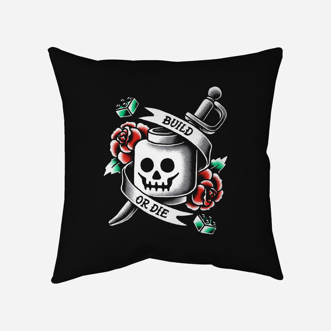 Build or Die-none removable cover w insert throw pillow-BWdesigns