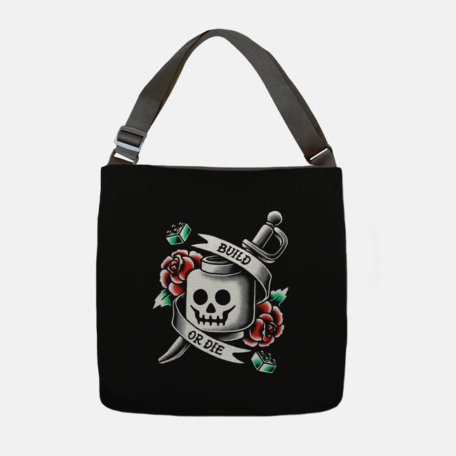 Build or Die-none adjustable tote-BWdesigns