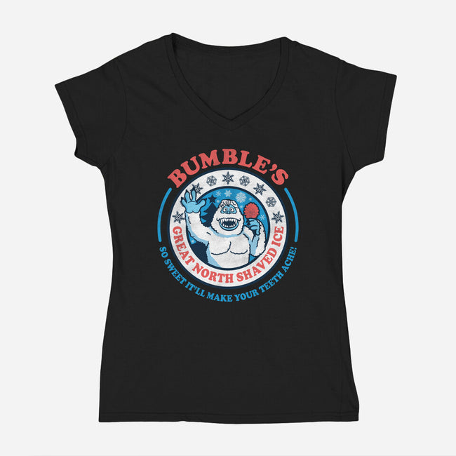 Bumble's Shaved Ice-womens v-neck tee-Beware_1984