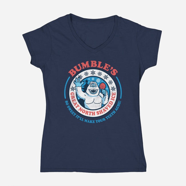 Bumble's Shaved Ice-womens v-neck tee-Beware_1984