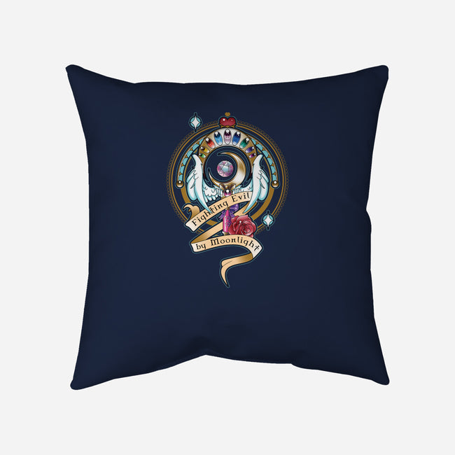 By Moonlight-none removable cover throw pillow-etcherSketch