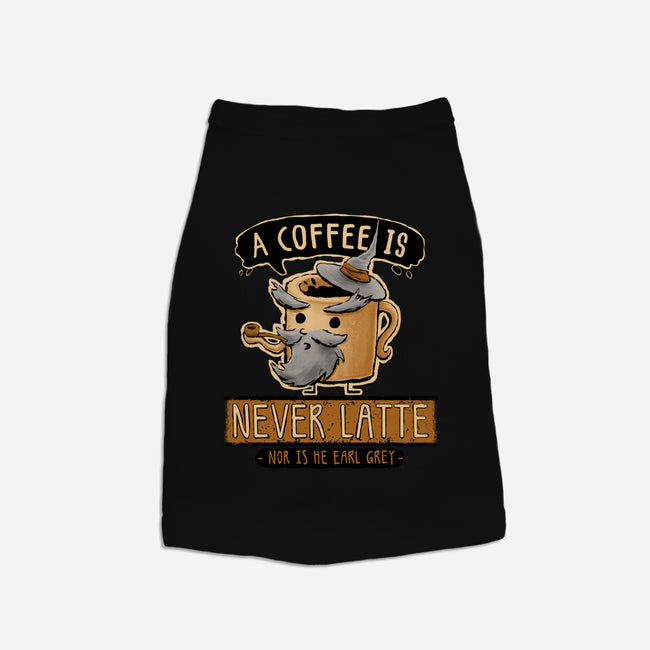 A Coffee is Never Latte-dog basic pet tank-Hootbrush