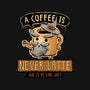 A Coffee is Never Latte-none stretched canvas-Hootbrush