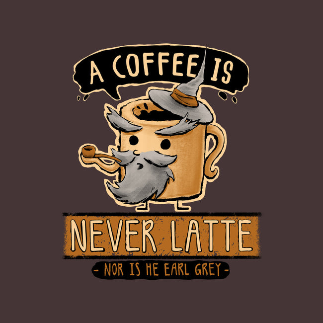 A Coffee is Never Latte-none stretched canvas-Hootbrush