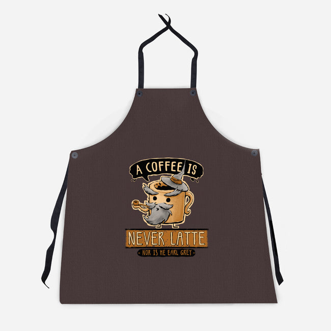 A Coffee is Never Latte-unisex kitchen apron-Hootbrush