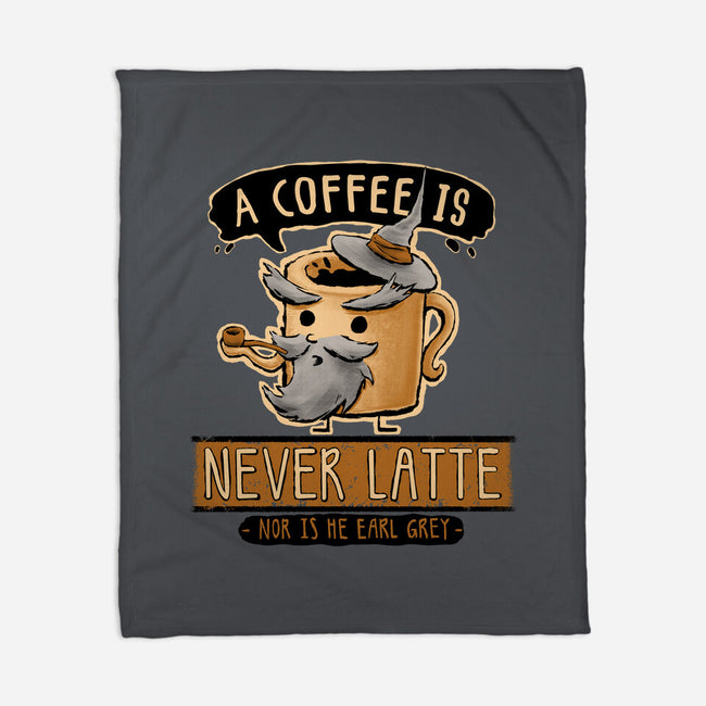 A Coffee is Never Latte-none fleece blanket-Hootbrush