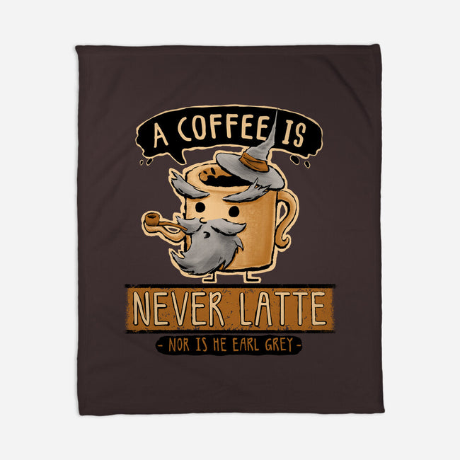 A Coffee is Never Latte-none fleece blanket-Hootbrush