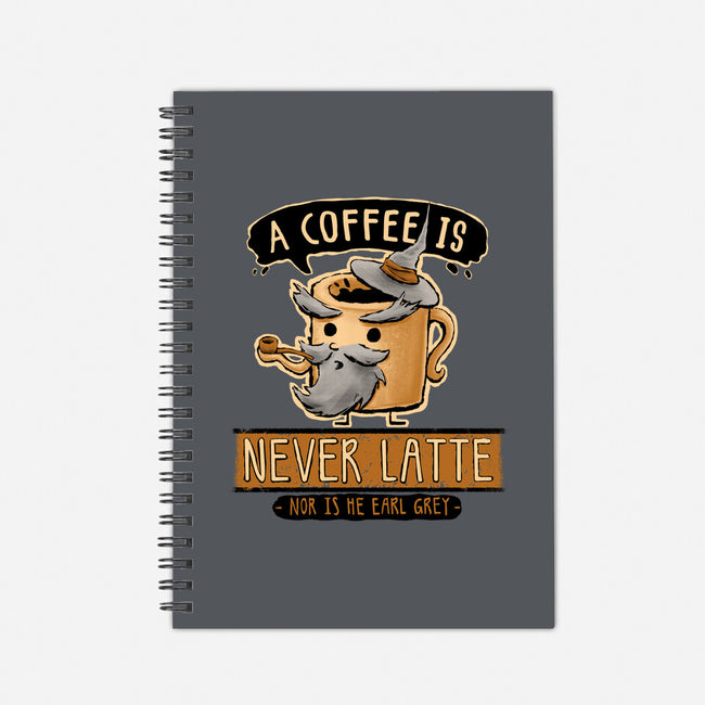A Coffee is Never Latte-none dot grid notebook-Hootbrush