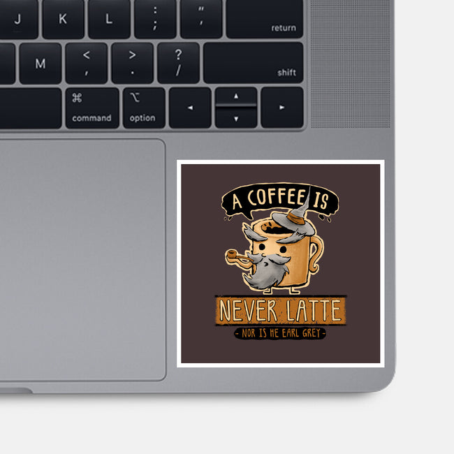 A Coffee is Never Latte-none glossy sticker-Hootbrush