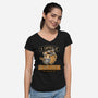 A Coffee is Never Latte-womens v-neck tee-Hootbrush