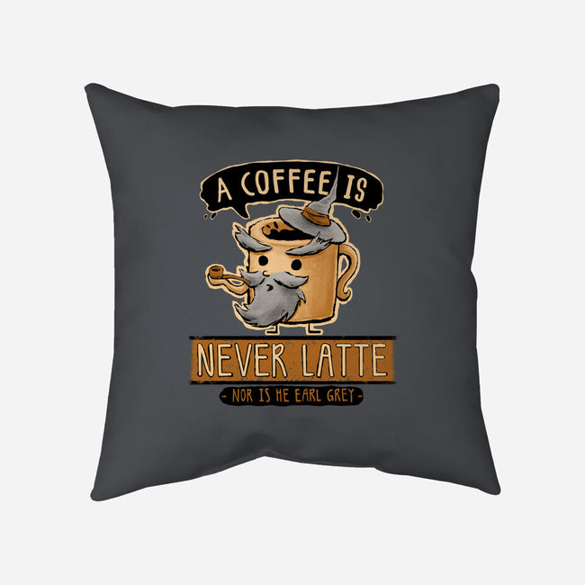 A Coffee is Never Latte-none non-removable cover w insert throw pillow-Hootbrush