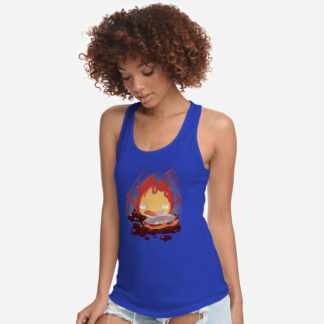 A Demon in the Kitchen-womens racerback tank-LithiumL