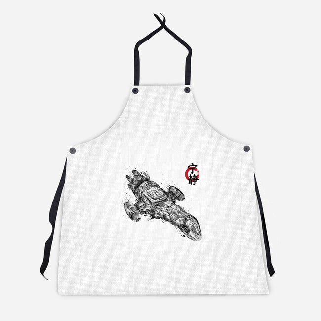 A Leaf on the Sumi-e-unisex kitchen apron-DrMonekers