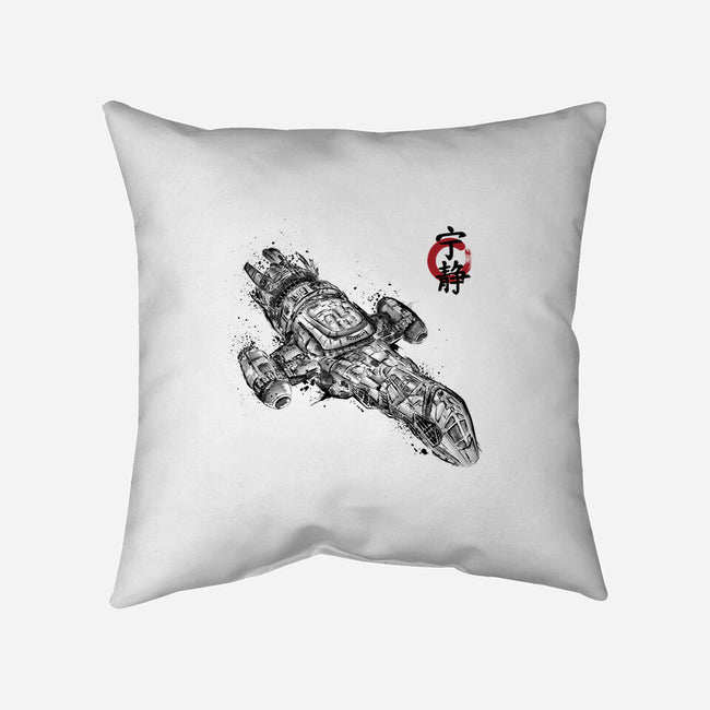 A Leaf on the Sumi-e-none removable cover w insert throw pillow-DrMonekers