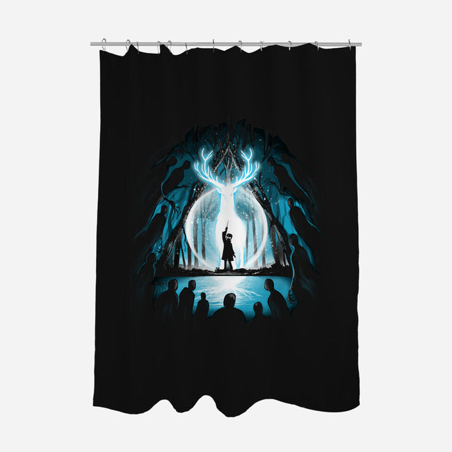 A Light In The Dark-none polyester shower curtain-alemaglia