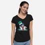 A Nice Cup of Tea-womens v-neck tee-Mandrie