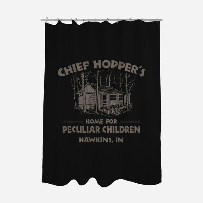A Strange Home For Children-none polyester shower curtain-DeepFriedArt