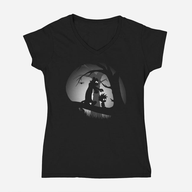 A Wrong Turn-womens v-neck tee-perdita00