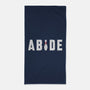 Abide-none beach towel-lunchboxbrain