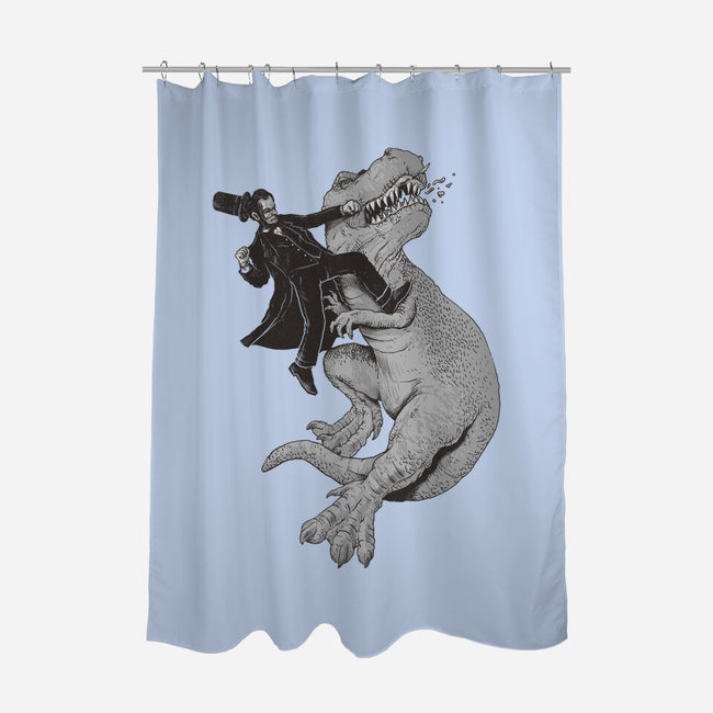 Abraham-none polyester shower curtain-Alex Solis