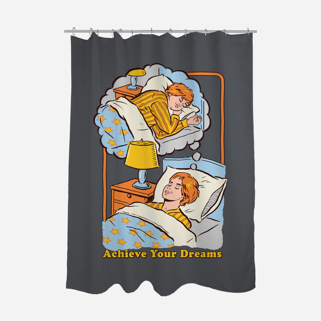 Achieve Your Dreams-none polyester shower curtain-Steven Rhodes