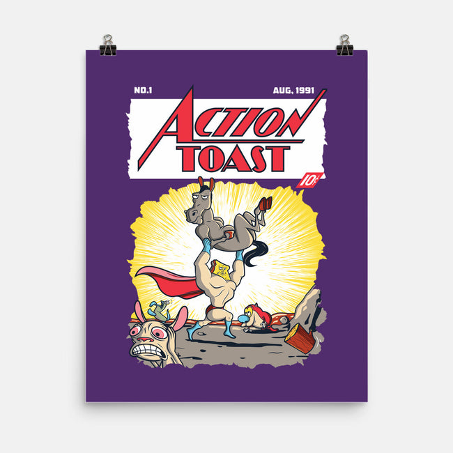 Action Toast-none matte poster-hoborobo