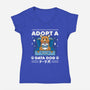 Adopt a Data Dog-womens v-neck tee-adho1982