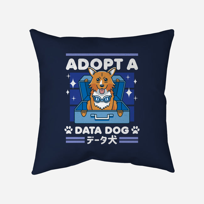 Adopt a Data Dog-none removable cover w insert throw pillow-adho1982