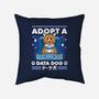 Adopt a Data Dog-none removable cover w insert throw pillow-adho1982