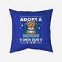 Adopt a Data Dog-none removable cover w insert throw pillow-adho1982