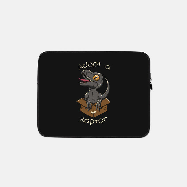 Adopt a Dino-none zippered laptop sleeve-vp021
