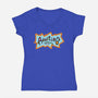 Adulting-womens v-neck tee-FreshFleur