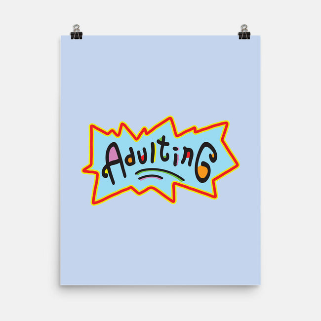 Adulting-none matte poster-FreshFleur