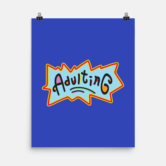 Adulting-none matte poster-FreshFleur