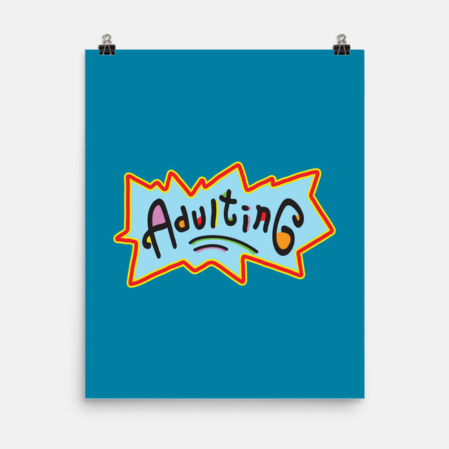 Adulting-none matte poster-FreshFleur
